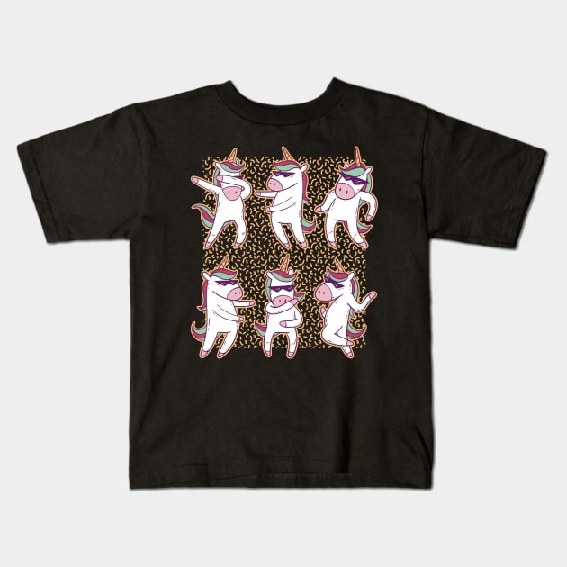 Dancing Unicorn Kids T-Shirt by LR_Collections